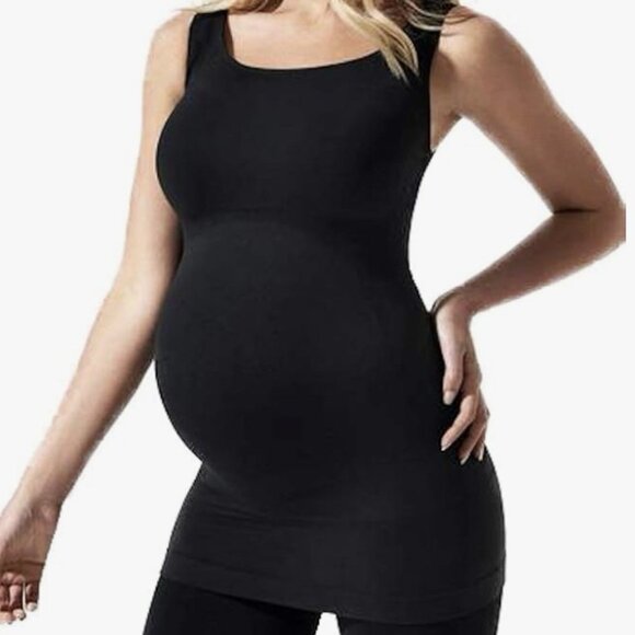 Blanqi Maternity Belly Support Tank Top NEW Womens Xl Black Trimester 2 & 3 - Picture 1 of 8